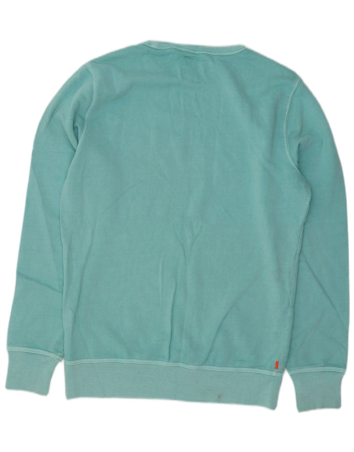 Superdry Sweatshirt til mænd Stor turkis bomuld