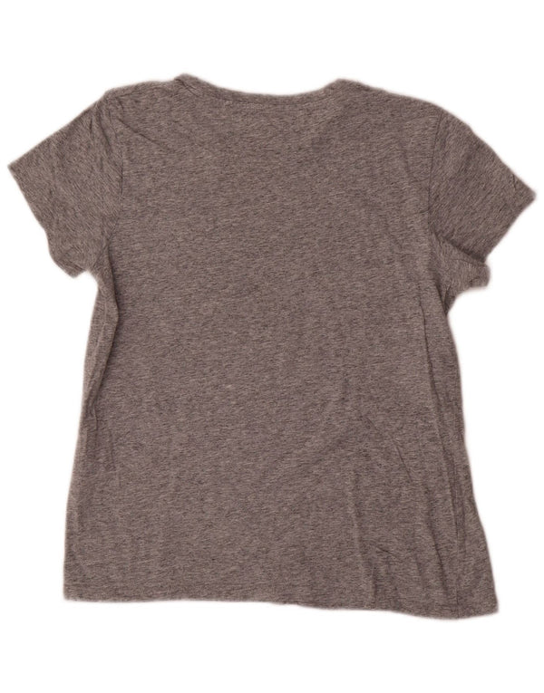 Levi's Grafisk T-shirt top til kvinder DK 10 Små grå flækket bomuld