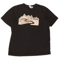 Adidas Grafisk T-shirt top til mænd, stor sort bomuld