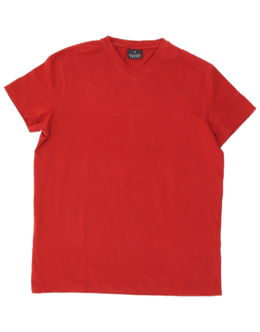 Trussardi Jeans Herre T-Shirt Top Medium Rød