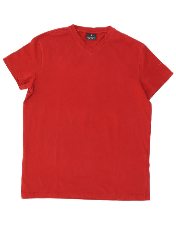 Trussardi Jeans Herre T-Shirt Top Medium Rød
