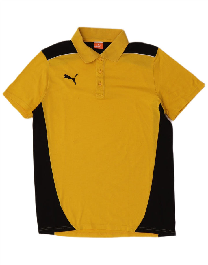 Puma Polo Shirt til mænd Stor Gul Colourblock Polyester