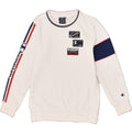 CHAMPION Boys Graphic Sweatshirt Jumper 9-10 Years Medium White | Vintage Champion | Thrift | Second-Hand Champion | Used Clothing | Messina Hembry 
