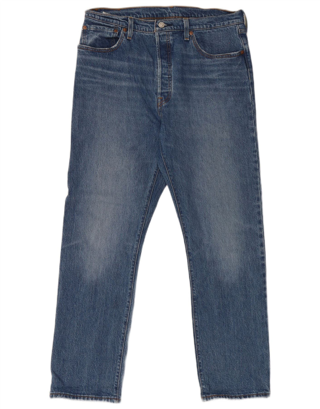Levi's Herre 501 Straight Jeans W32 L30 Blå Bomuld