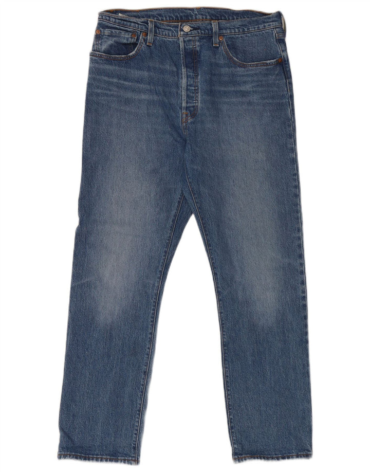 Levi's Herre 501 Straight Jeans W32 L30 Blå Bomuld