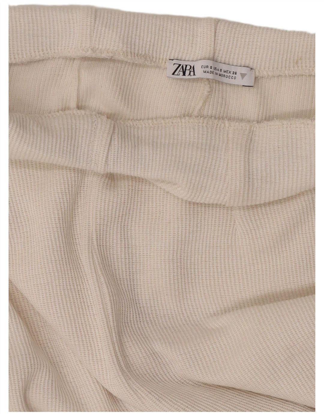 Zara Dame Capri Træningsdragt Bukser UK 10 Small White