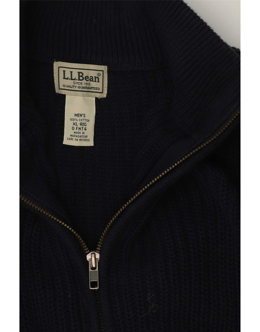 L.L.Bean Herre cardigan sweater XL marineblå bomuld