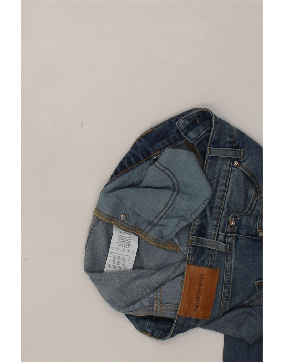 EMPORIO ARMANI Womens Slim Jeans W30 L28 Blue Lyocell Vintage Emporio Armani and Second-Hand Emporio Armani from Messina Hembry 