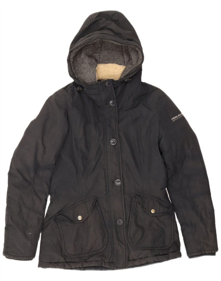 Woolrich Dame Hætte Vindjakke UK 10 Lille Sort