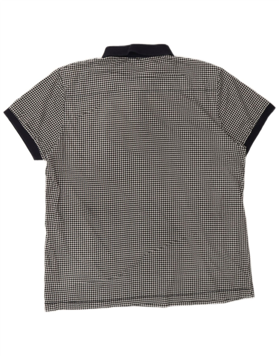 French Connection Polo Shirt til mænd 2XL Sort Houndstooth Bomuld