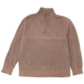 Izod Sweatshirt med lynlås til mænd, medium brun ternet bomuld