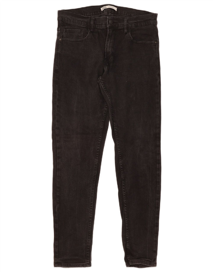 Zara Herre Slim Jeans EU 44 Large W34 L31 Sort