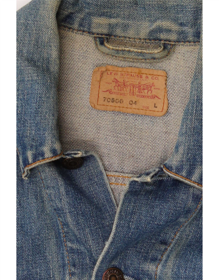 Levi's Herre denimjakke UK 40 Large Blue Cotton