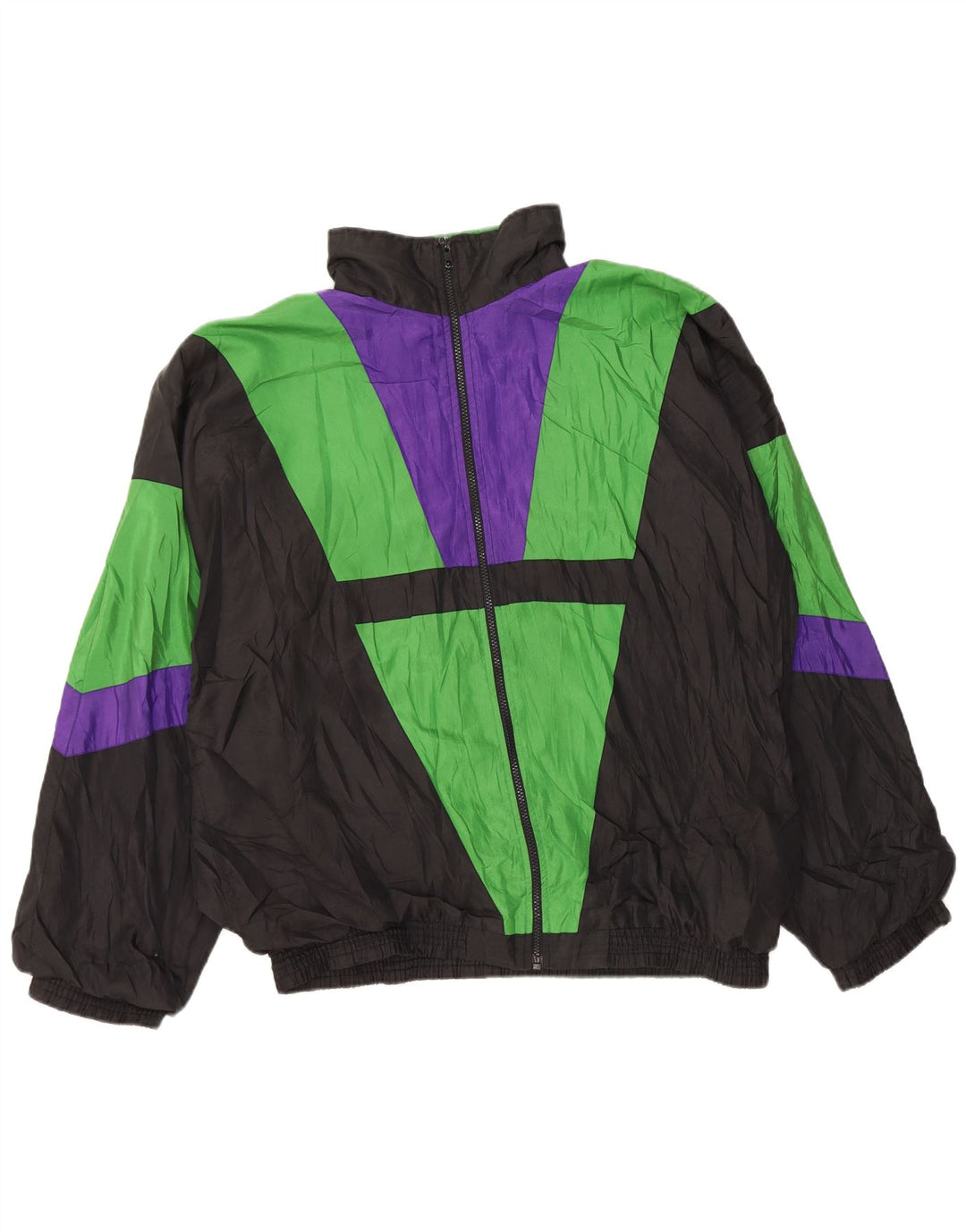 VINTAGE Træningsdragt til mænd Topjakke XL Flerfarvet Colourblock