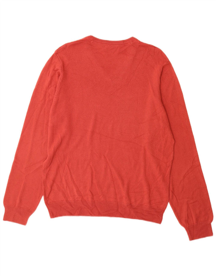 Marks & Spencer Herre Regular Fit V-hals sweater Stor rød akryl