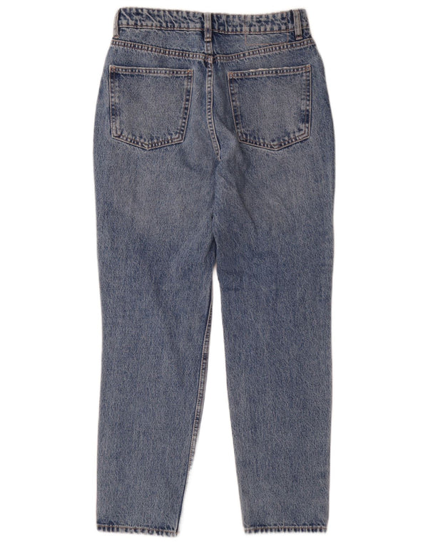 Zara Womens Distressed Straight Jeans EU 38 Small W28 L28 Blue Cotton