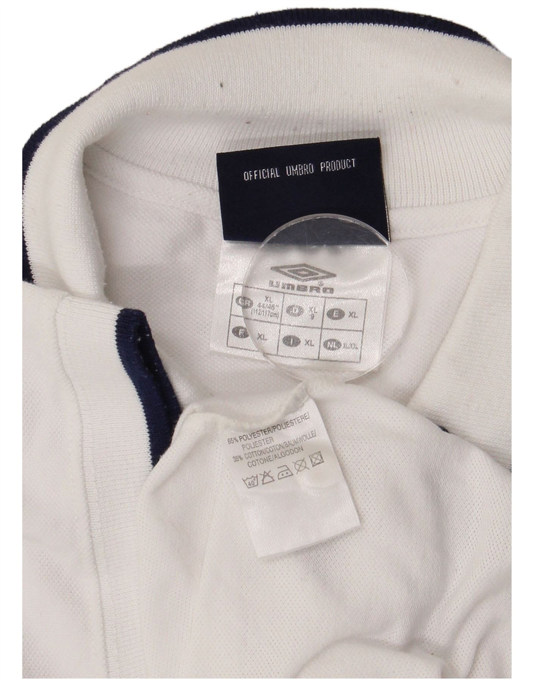 Umbro Herre Polo Shirt XL Hvid Polyester