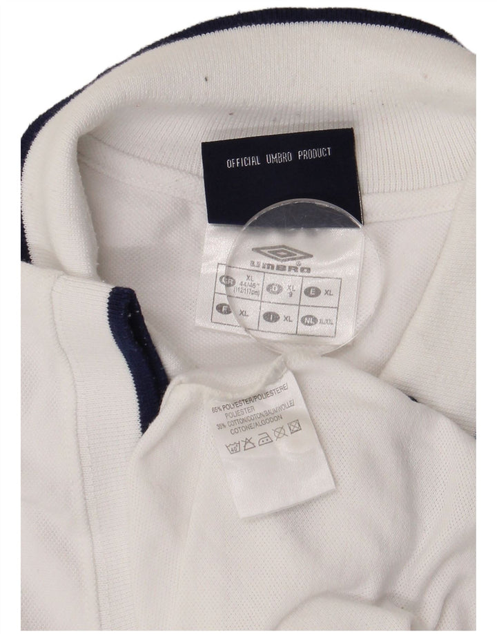 Umbro Herre Polo Shirt XL Hvid Polyester