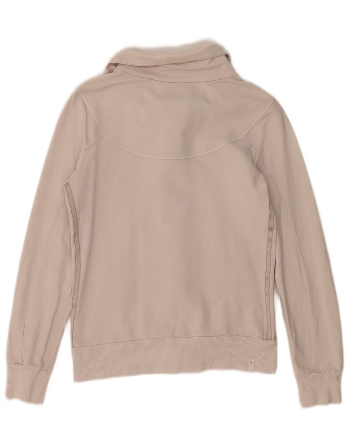 ADIDAS træningsdragt topjakke til kvinder UK 10 Lille hvid bomuld