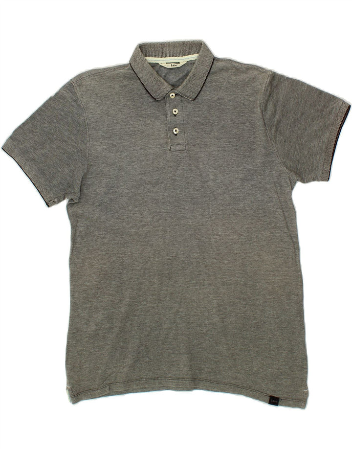 LEE Mens Polo Shirt Medium Grey Vintage Lee and Second-Hand Lee from Messina Hembry 