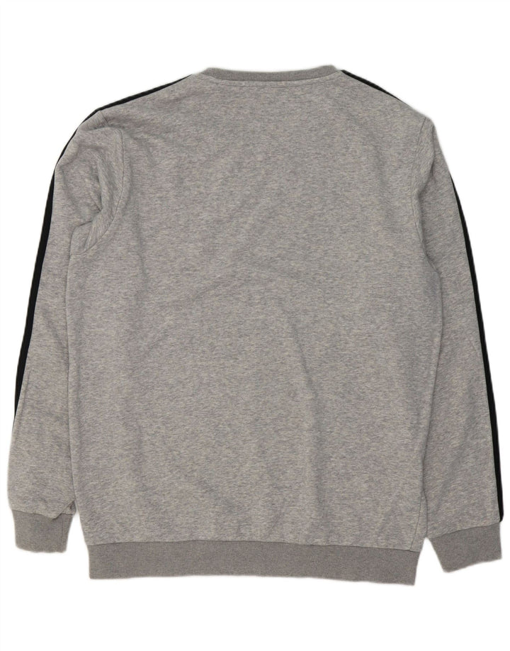 Adidas Sweatshirt-trøje til mænd, stor grå flækket bomuld
