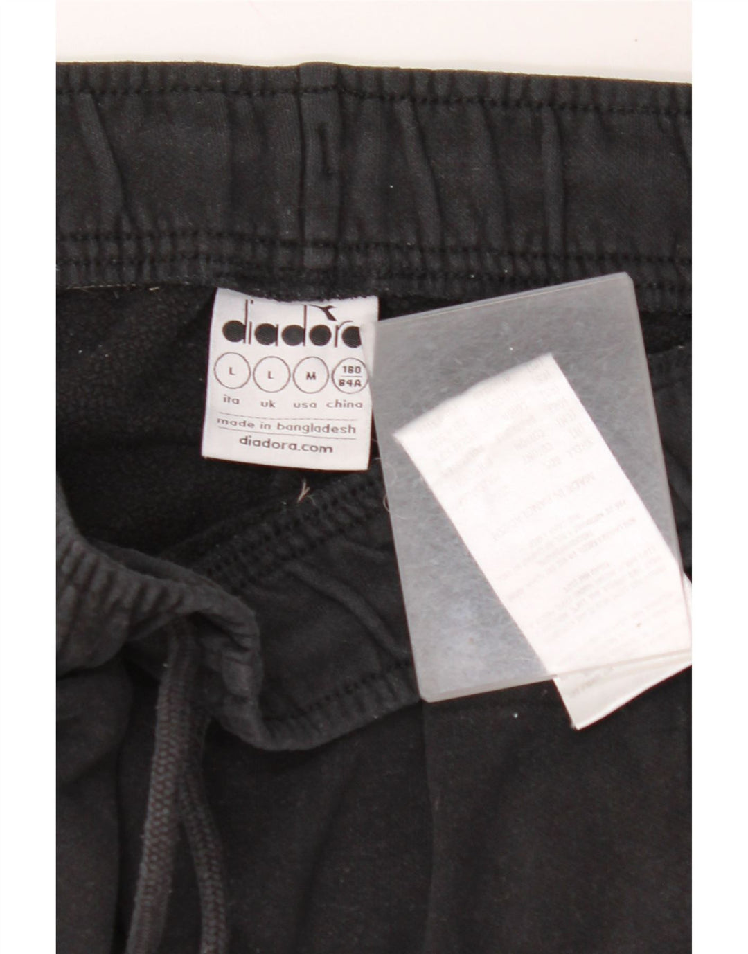 DIADORA Træningsdragt bukser til mænd Joggers Large Black Colourblock Bomuld