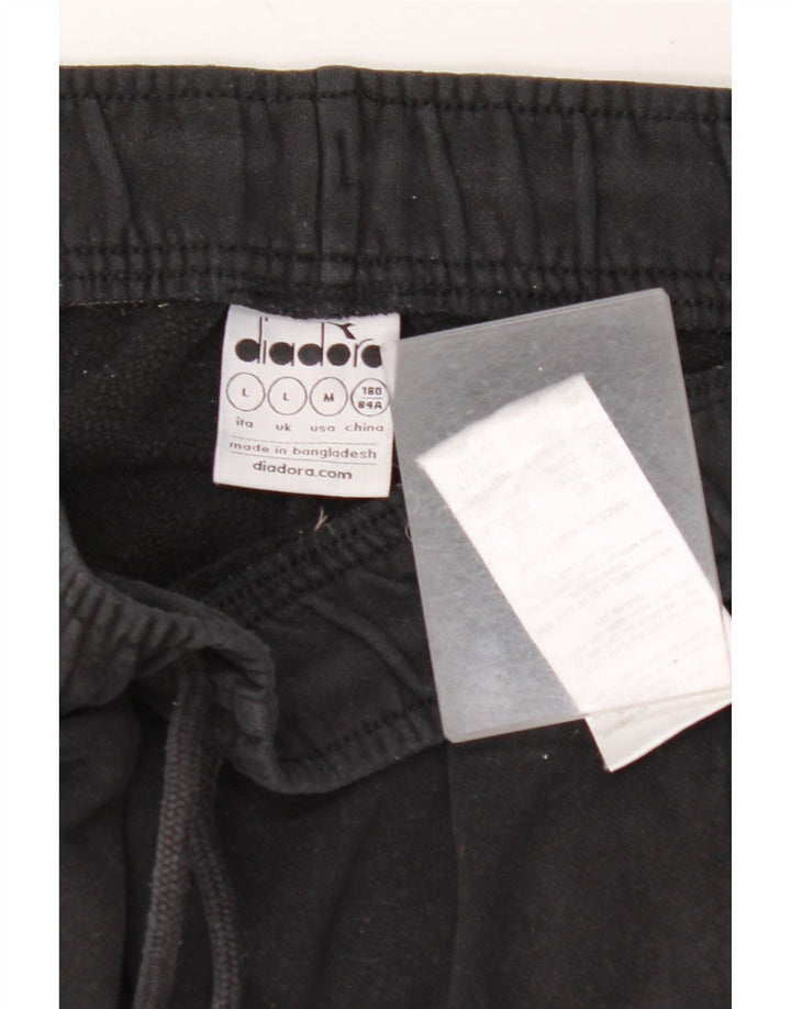 DIADORA Træningsdragt bukser til mænd Joggers Large Black Colourblock Bomuld