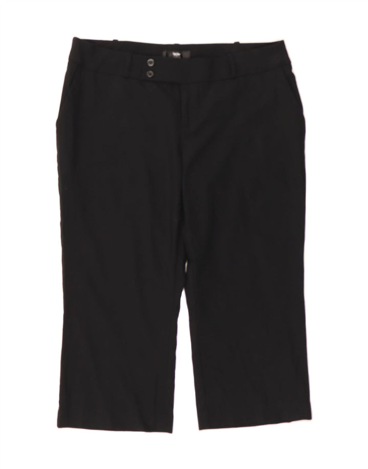 MOSSIMO Womens Straight Capri Trousers US 12 Large W34 L20 Black Polyester Vintage Mossimo and Second-Hand Mossimo from Messina Hembry 