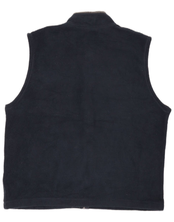 Marks & Spencer Herre Fleece Gilet UK 42 XL Navy Blue Polyester