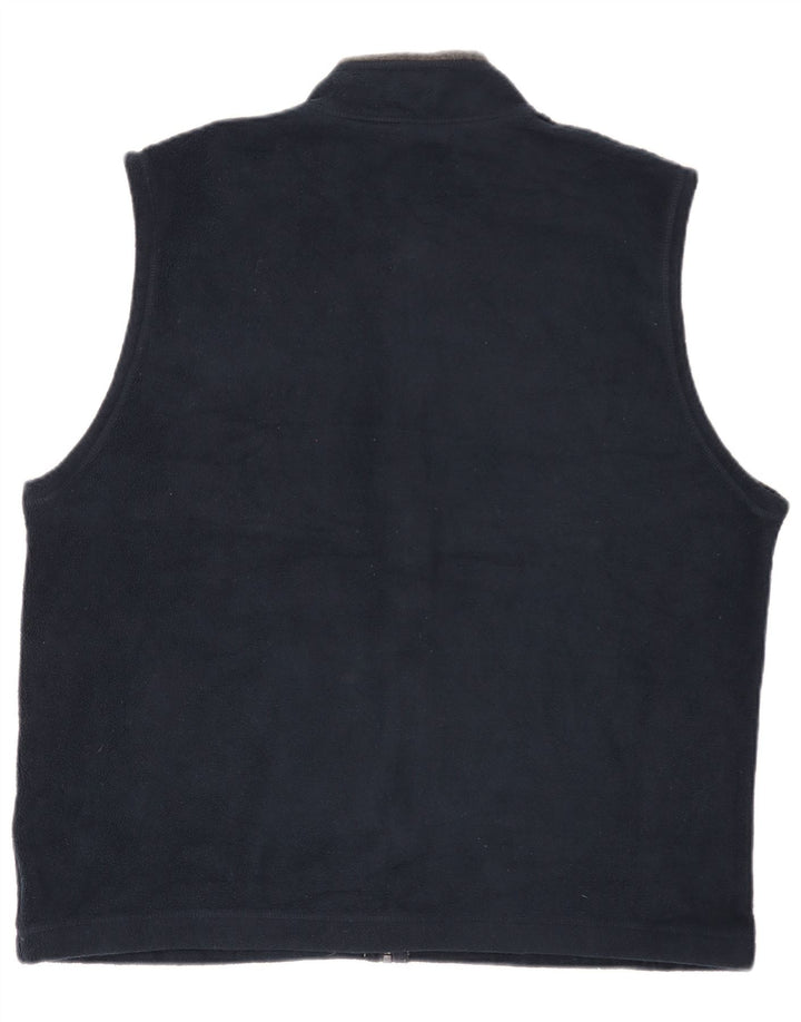 Marks & Spencer Herre Fleece Gilet UK 42 XL Navy Blue Polyester