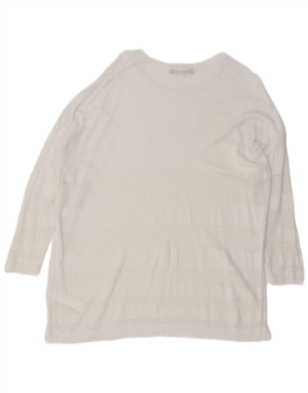 Marks & Spencer Dame Oversized Boat Neck Jumper Sweater UK 18 XL Hvid