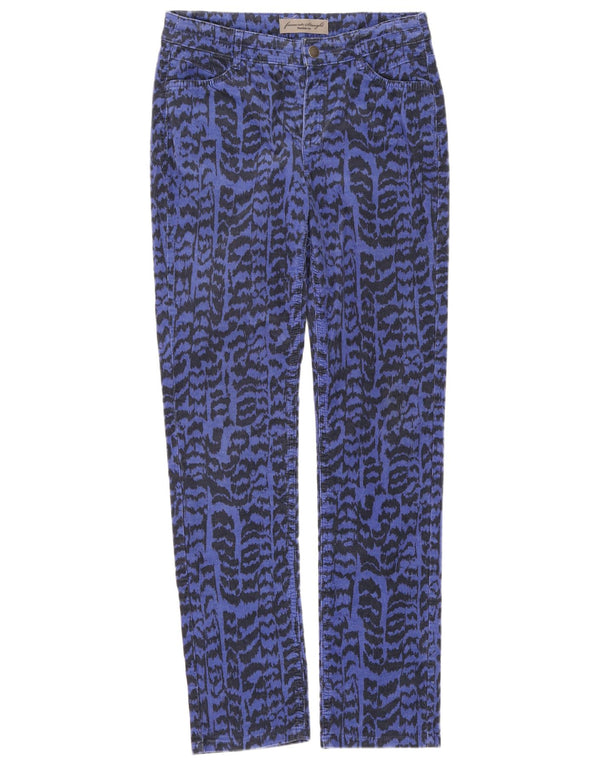 Yessica Womens Corduroy Bukser UK 12 Medium W28 L31 Blue Animal Print