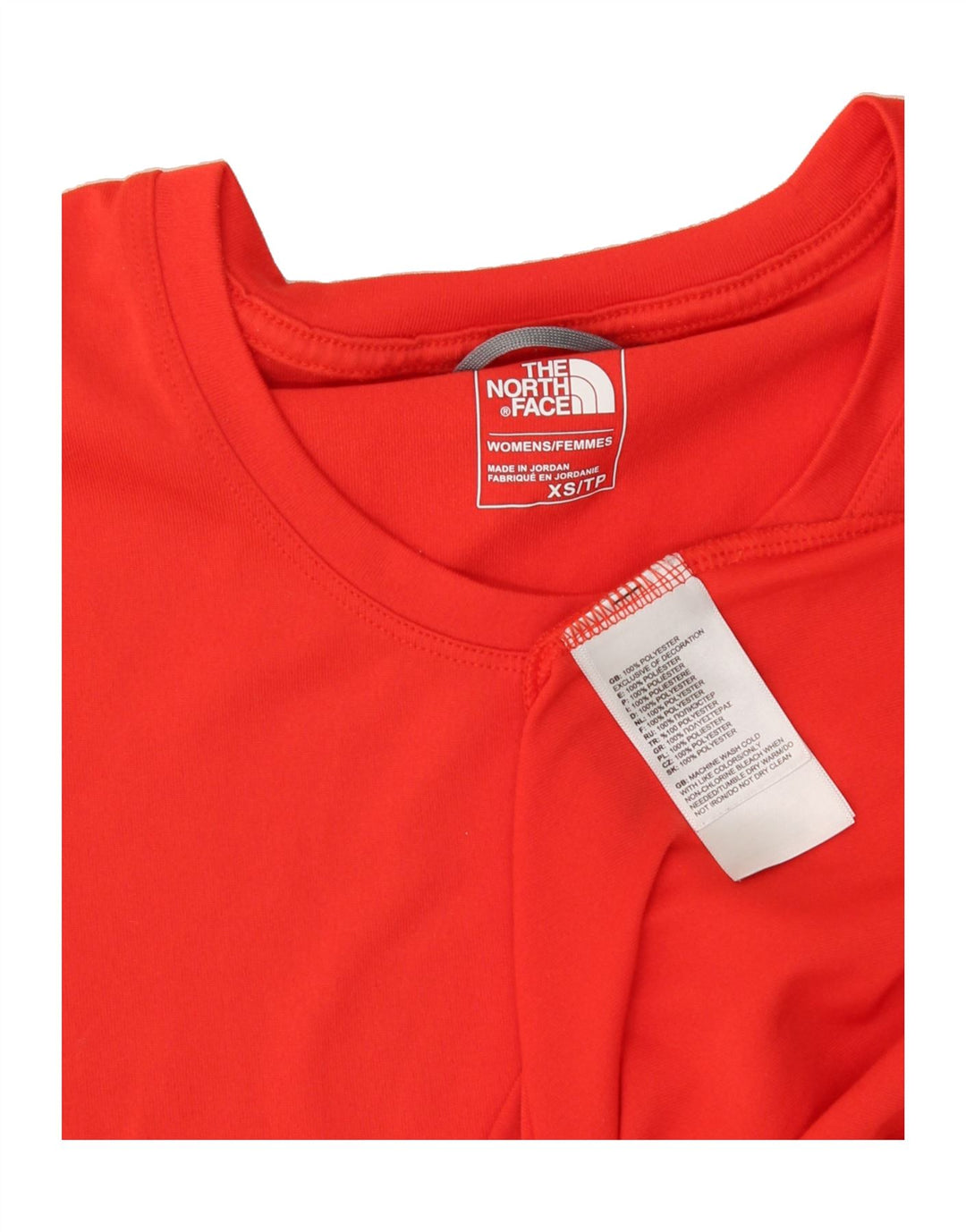 THE NORTH FACE Womens T-Shirt Top UK 6 XS Red Polyester Vintage The North Face and Second-Hand The North Face from Messina Hembry 