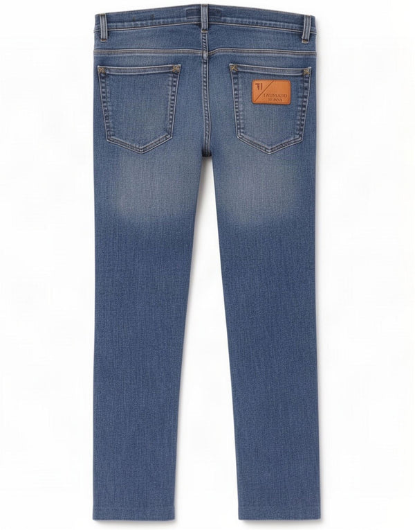 Trussardi Womens Slim Jeans W36 L30 Blue Cotton