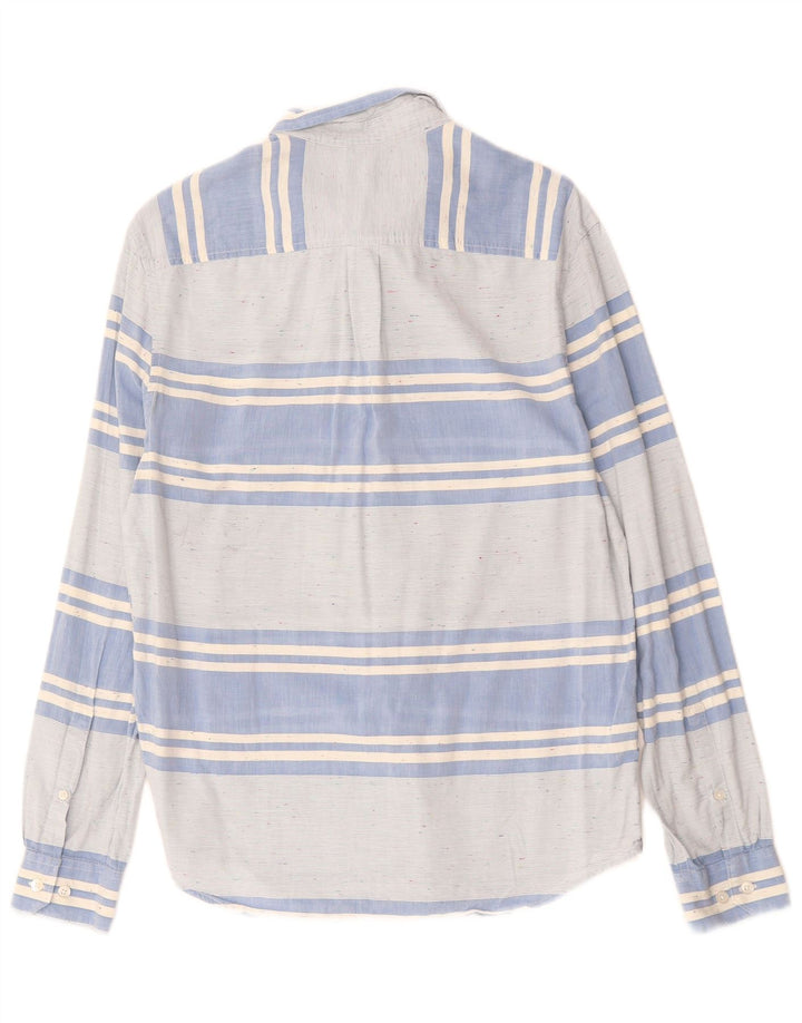 PENGUIN Heritage Slim Fit skjorte mellemblå stribet bomuld