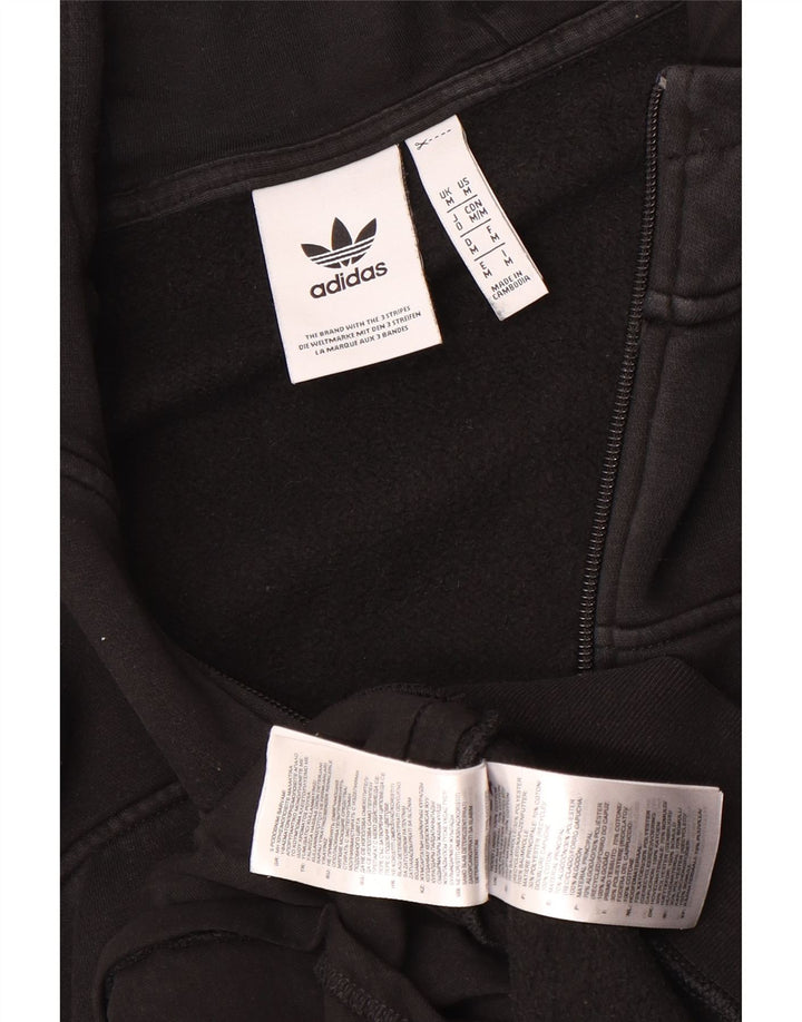 Adidas Hættetrøje med lynlås til mænd mellem sort bomuld