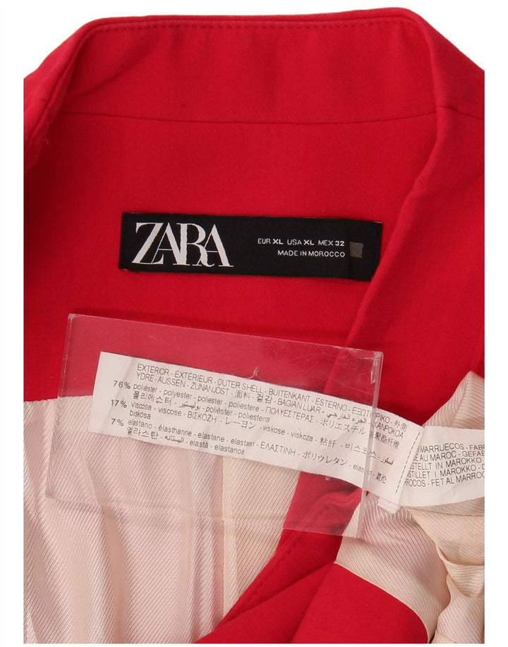 Zara Dame Blazer Jacket UK 18 XL Pink Polyester