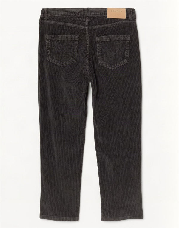 Dondup Womens Crop Corduroy Bukser W29 L23 Grå Bomuld