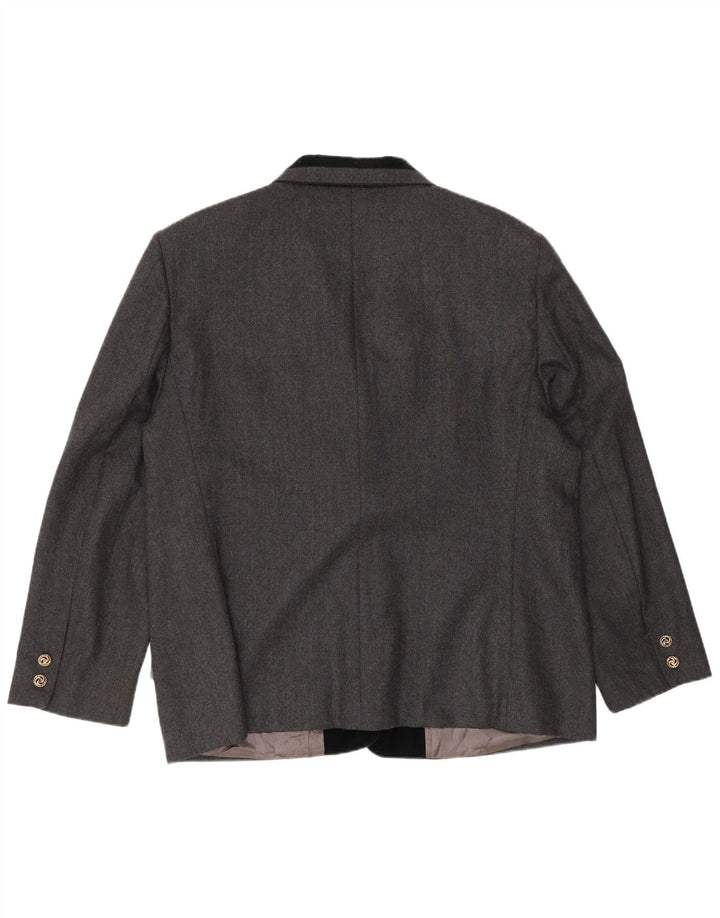 Roccobarocco Dame 3-knaps blazerjakke UK 18 XL Grå Colourblock Uld