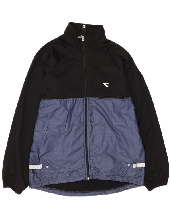 DIADORA Træningsdragt til mænd Topjakke Medium Sort Colourblock Polyester