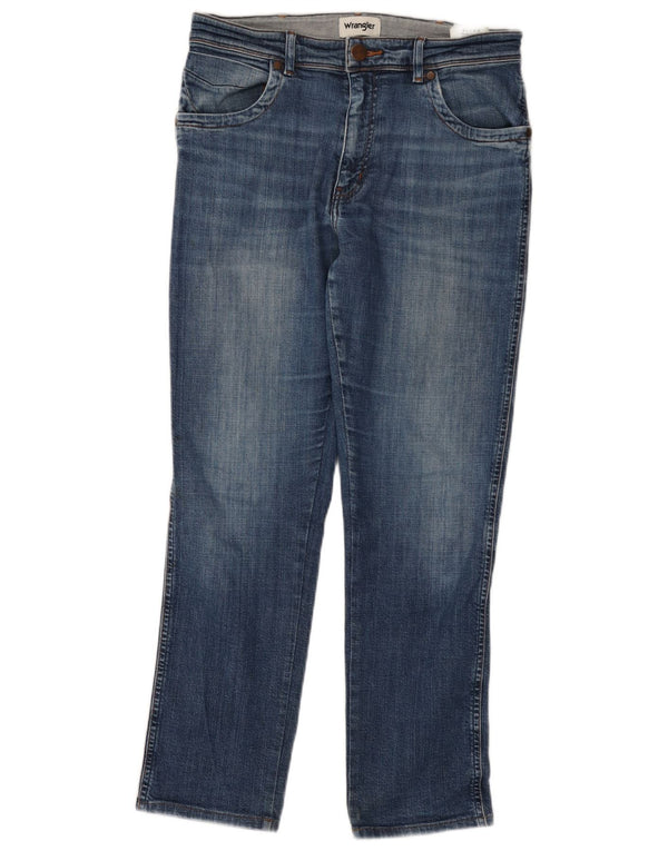 WRANGLER Herre Texas Straight Jeans W32 L30 Blå Bomuld