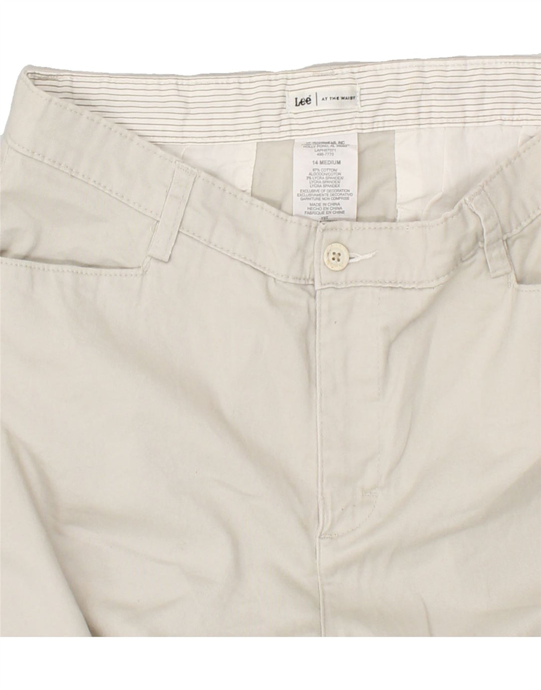 LEE Womens Bermuda Shorts UK 14 Medium  W32 Grey Cotton | Vintage Lee | Thrift | Second-Hand Lee | Used Clothing | Messina Hembry 