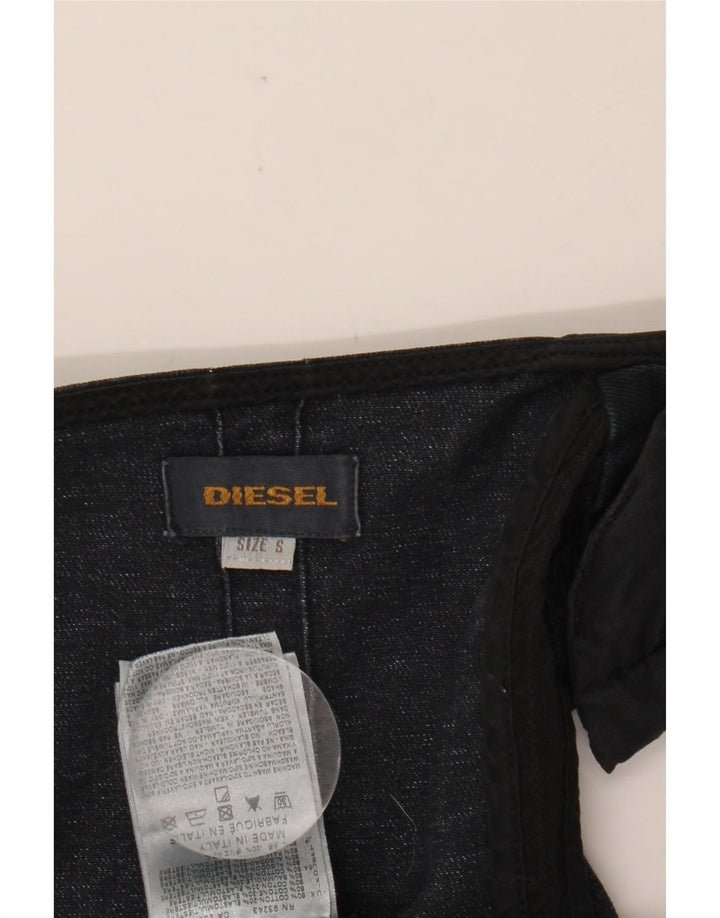 DIESEL Dame ærmeløs denim Jumpsuit UK 8 Small Navy Blue Cotton