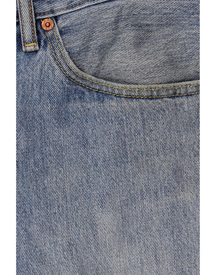 Levi's Herre 505 Distressed Straight Jeans W36 L30 Blå