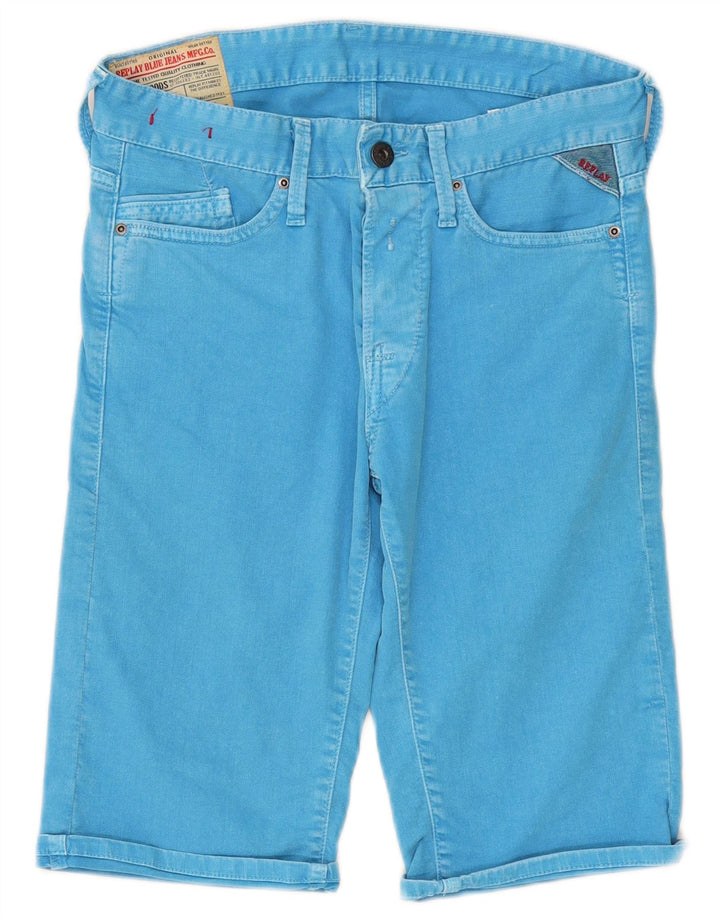 Replay Boys Denim Shorts 15-16 år W28 Blue Cotton