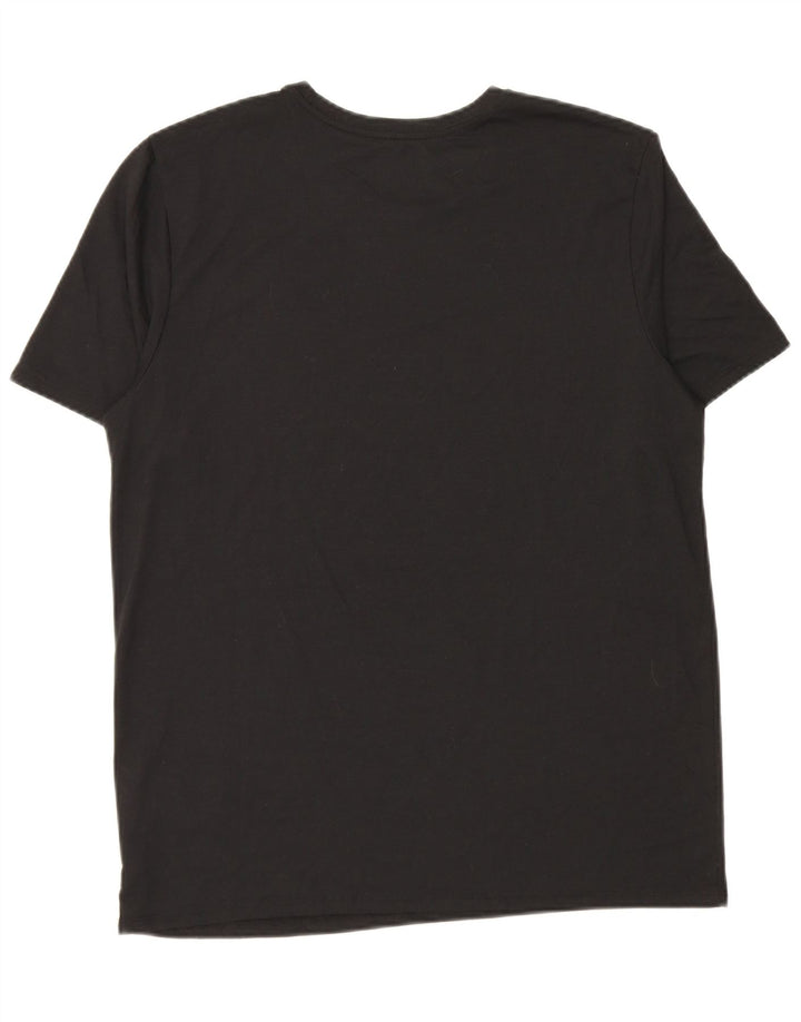 Nike Herre Dri Fit Grafisk T-Shirt Top Stor Sort Polyester