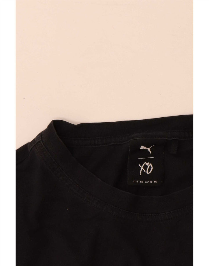 Puma Herre T-Shirt Top Medium Sort Bomuld