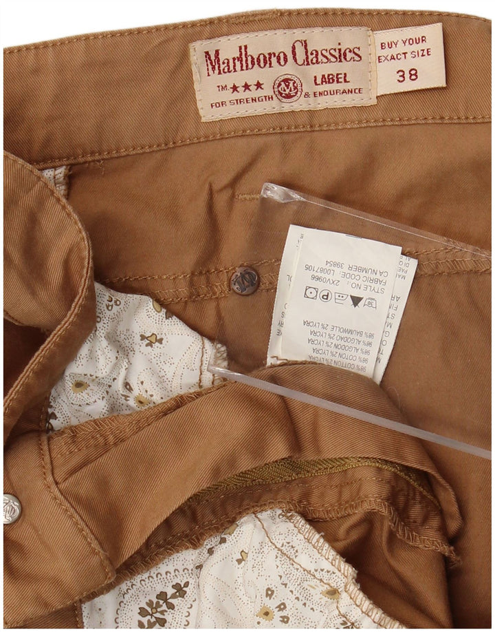 Marlboro Classics Womens Cropped Trousers W38 L24 Brun Bomuld