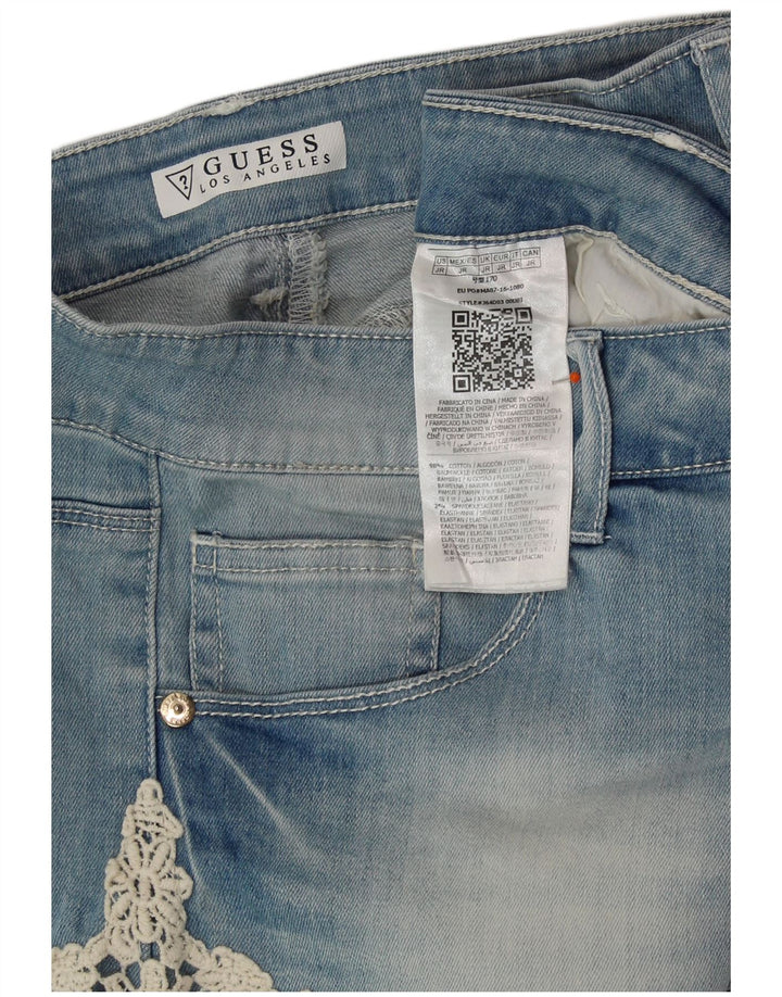 GUESS Girls Denim Shorts 15-16 Years W28 Blue