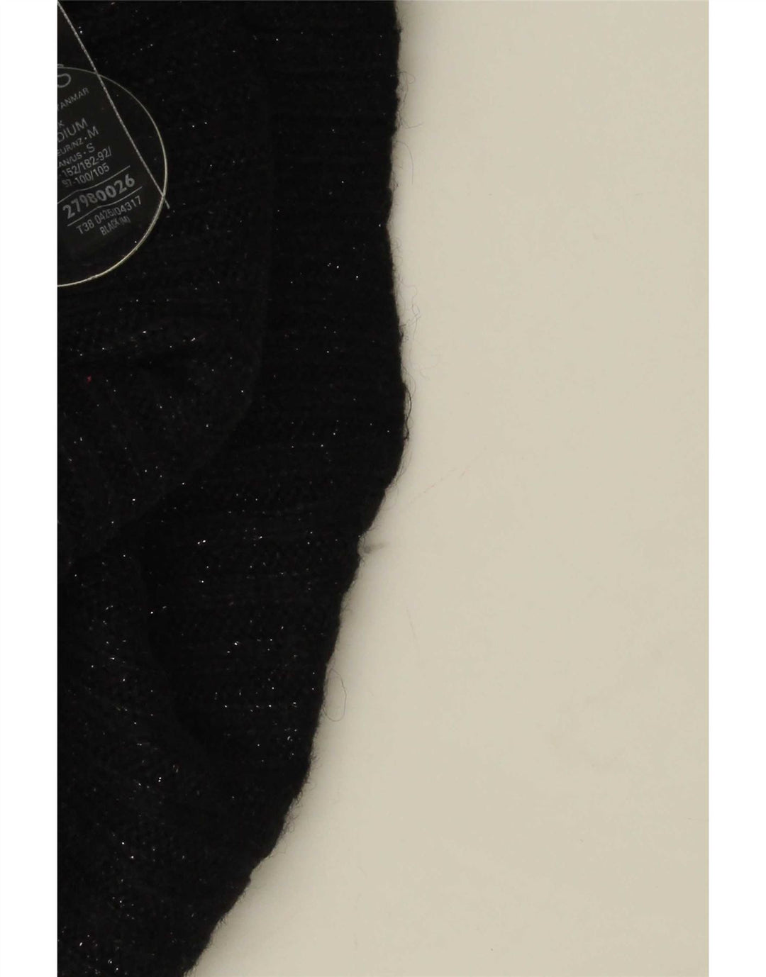 Marks & Spencer Dame Rullehals sweater UK 14 Medium Black Flecked